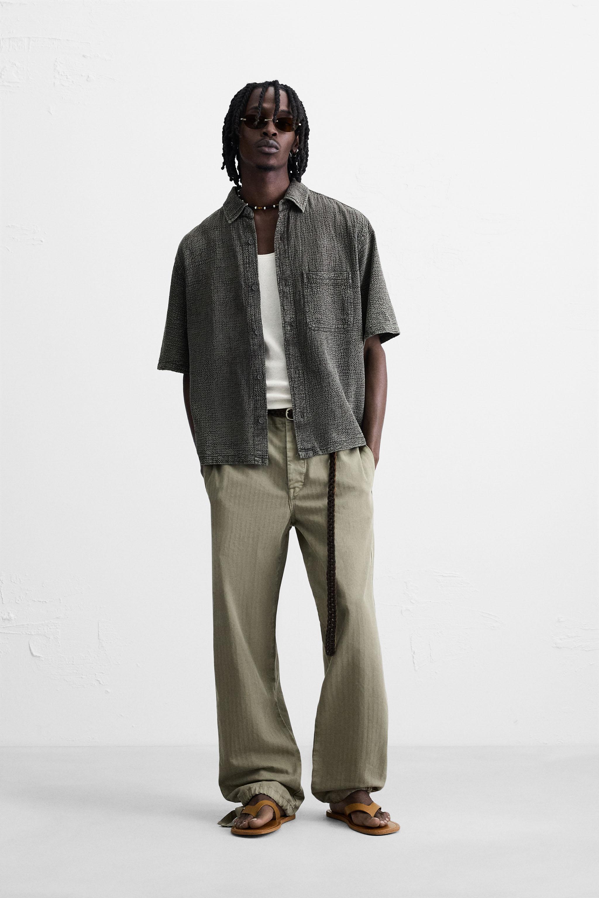WASHED TEXTURE SHIRT - Gray | ZARA United States