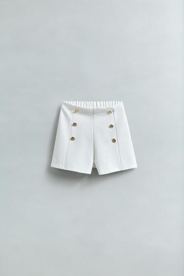 BERMUDA MARINERA - Blanco roto de Zara
