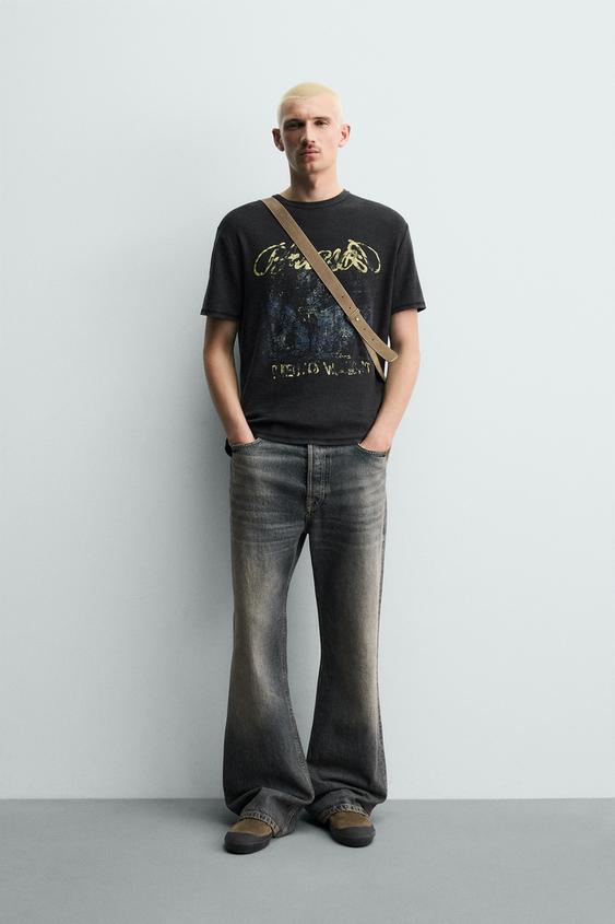 WASHED PRINT KNIT T-SHIRT from Zara - $45.90
