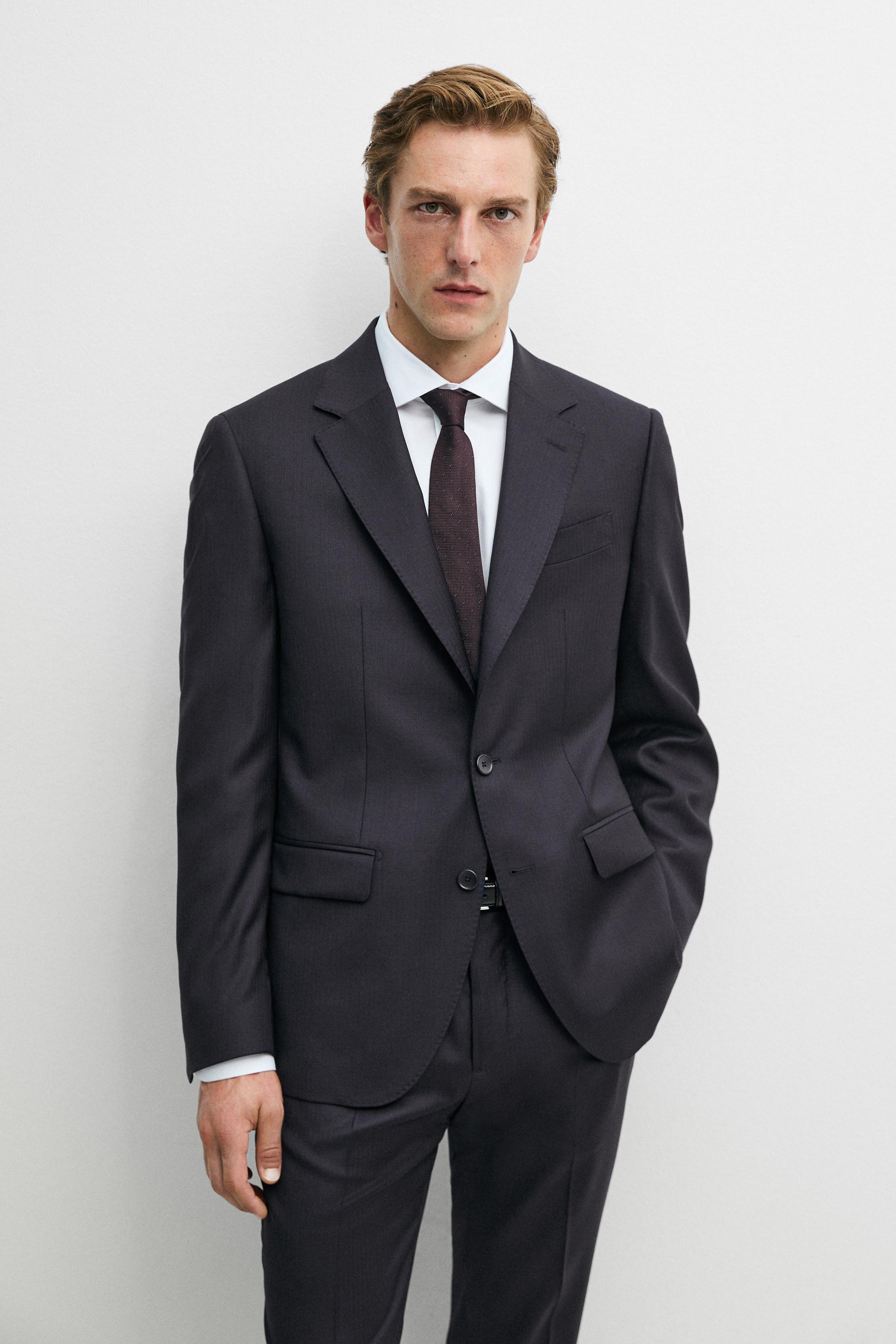 100% cool wool suit blazer — Navy blue
