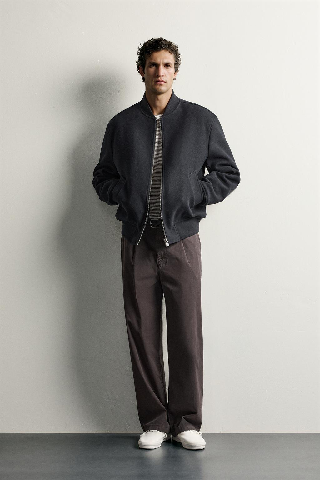FAUX FUR INTERIOR BOMBER JACKET