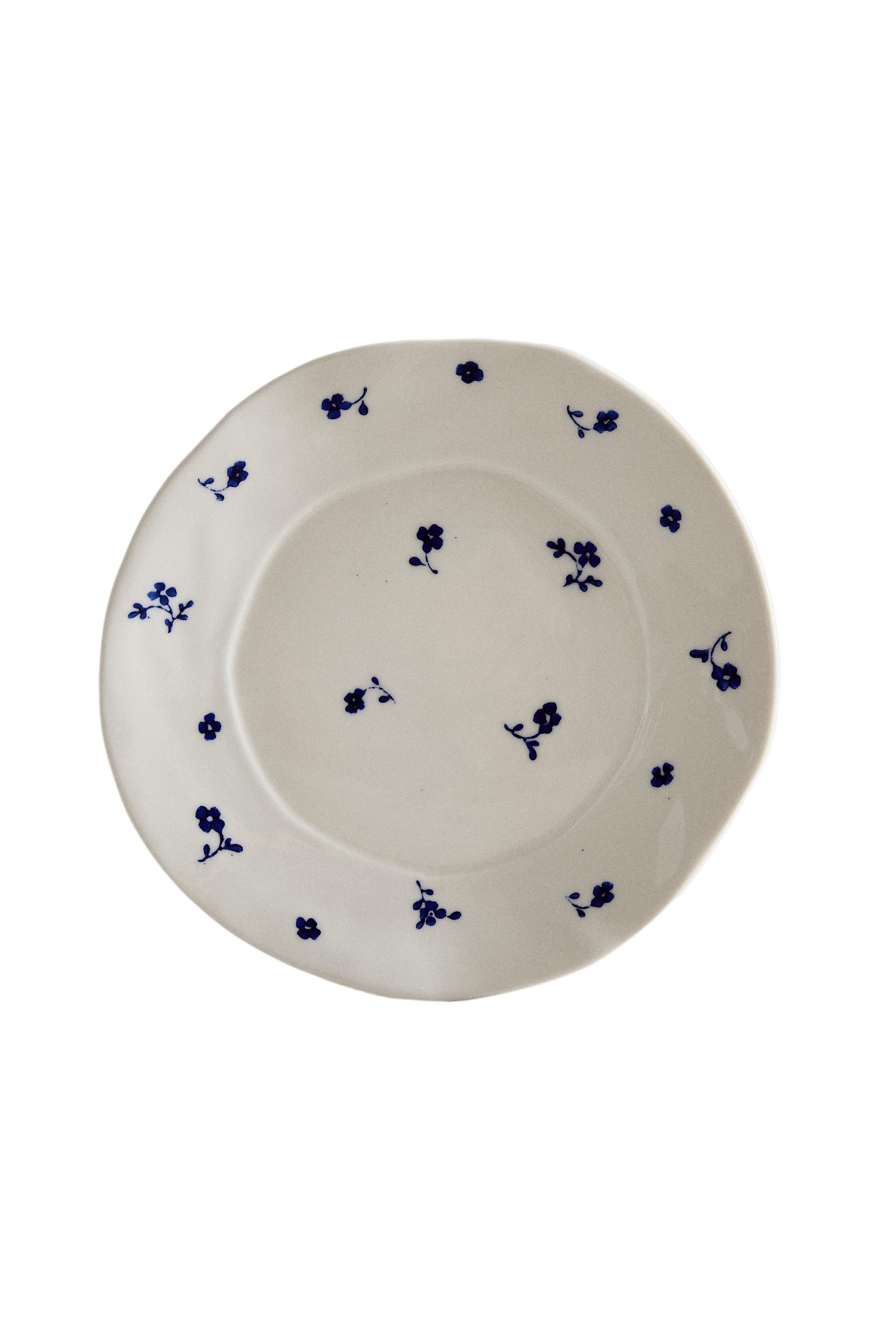 FLORAL PORCELAIN DESSERT PLATE