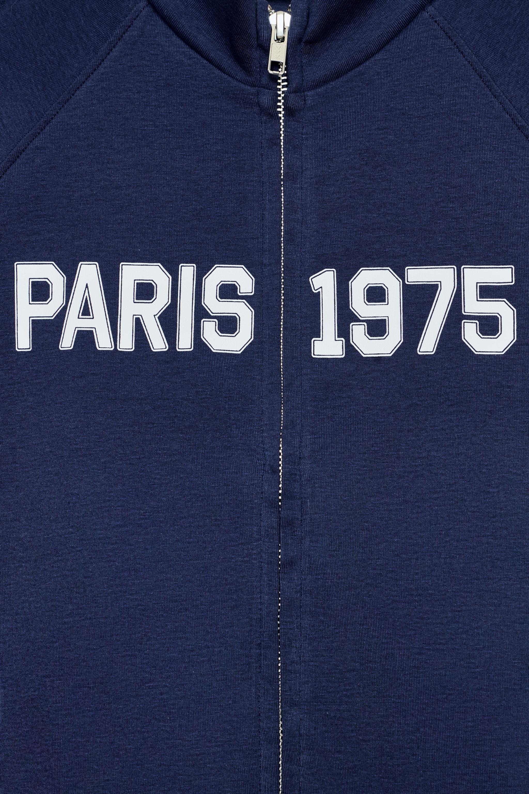 TEXT PRINT ZIP TOP - Blue | ZARA Spain