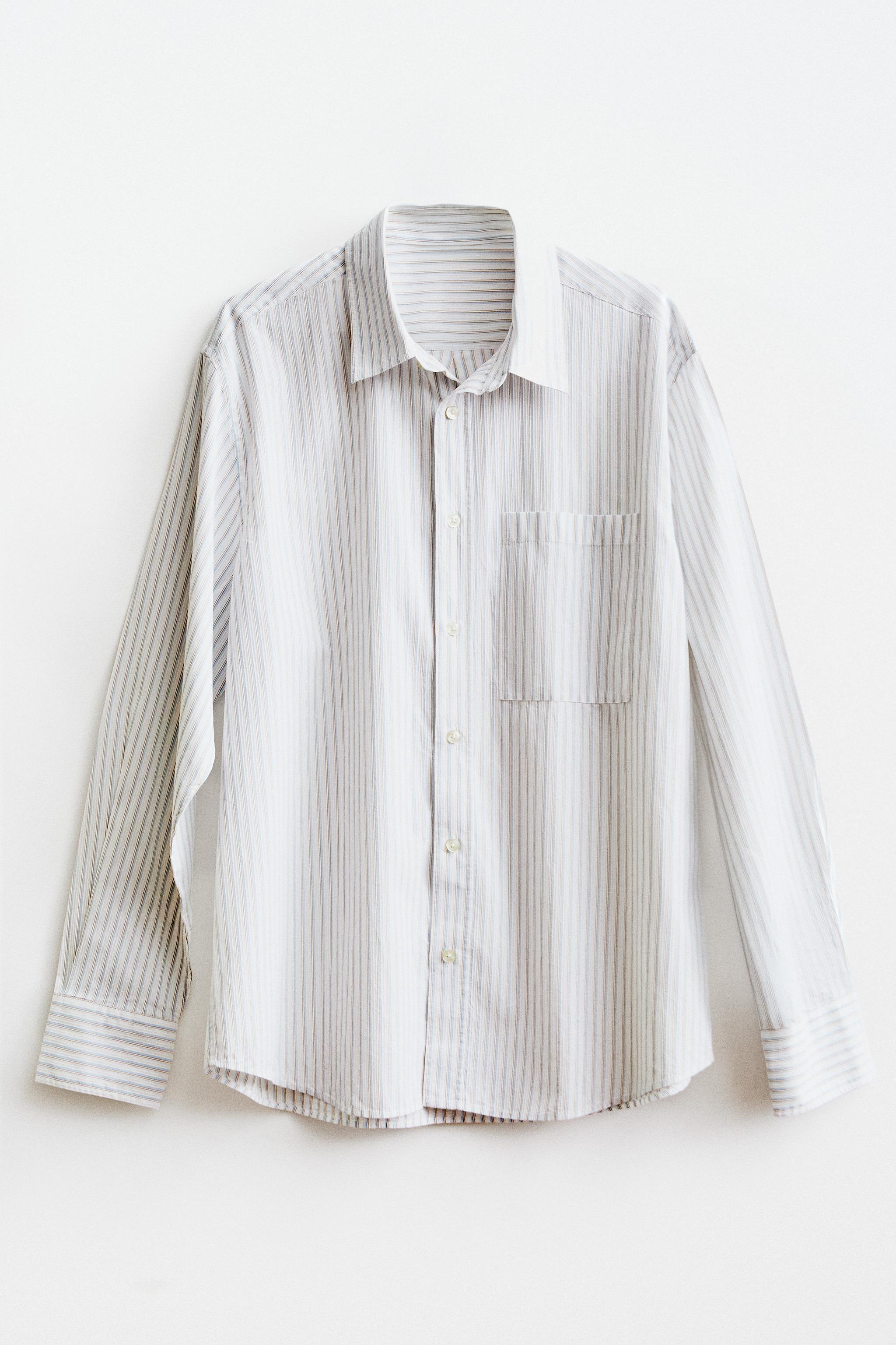 STRIPED POPLIN COTTON SHIRT
