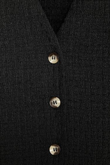 TOP GILET STRUCTURÉ - Noir de Zara - Image 6
