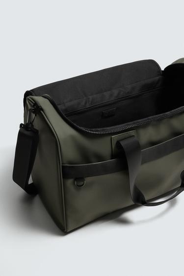 RUBBERISED TRAVEL BAG - Khaki Green by Zara - Image 5
