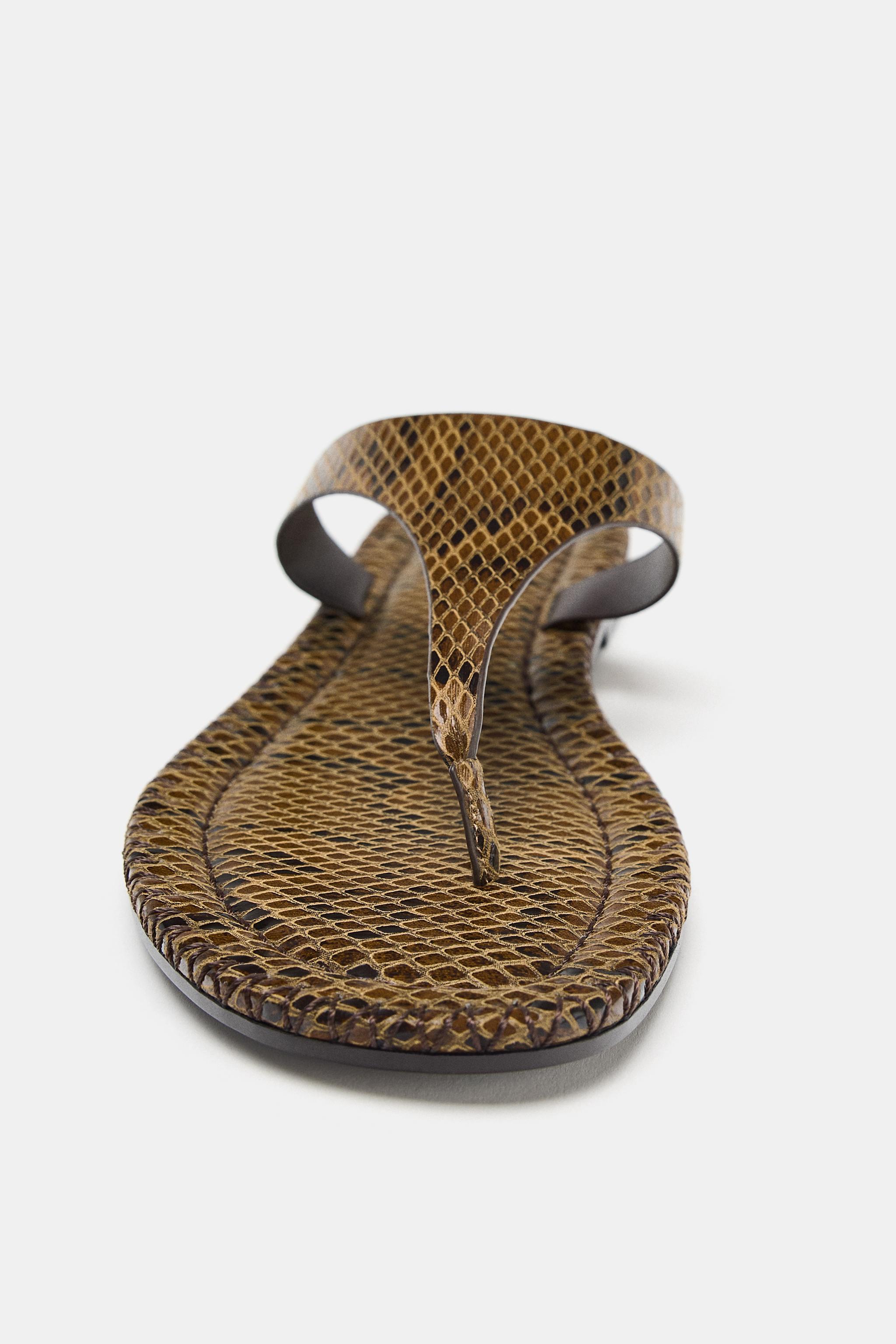 ANIMAL PRINT SANDALS - Snake | ZARA United States