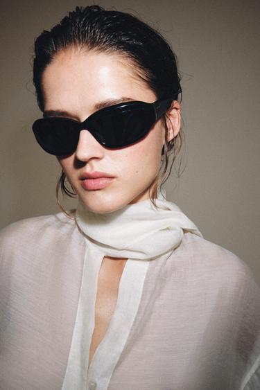 ZW COLLECTION SCARF SHIRT - White by Zara - Image 3