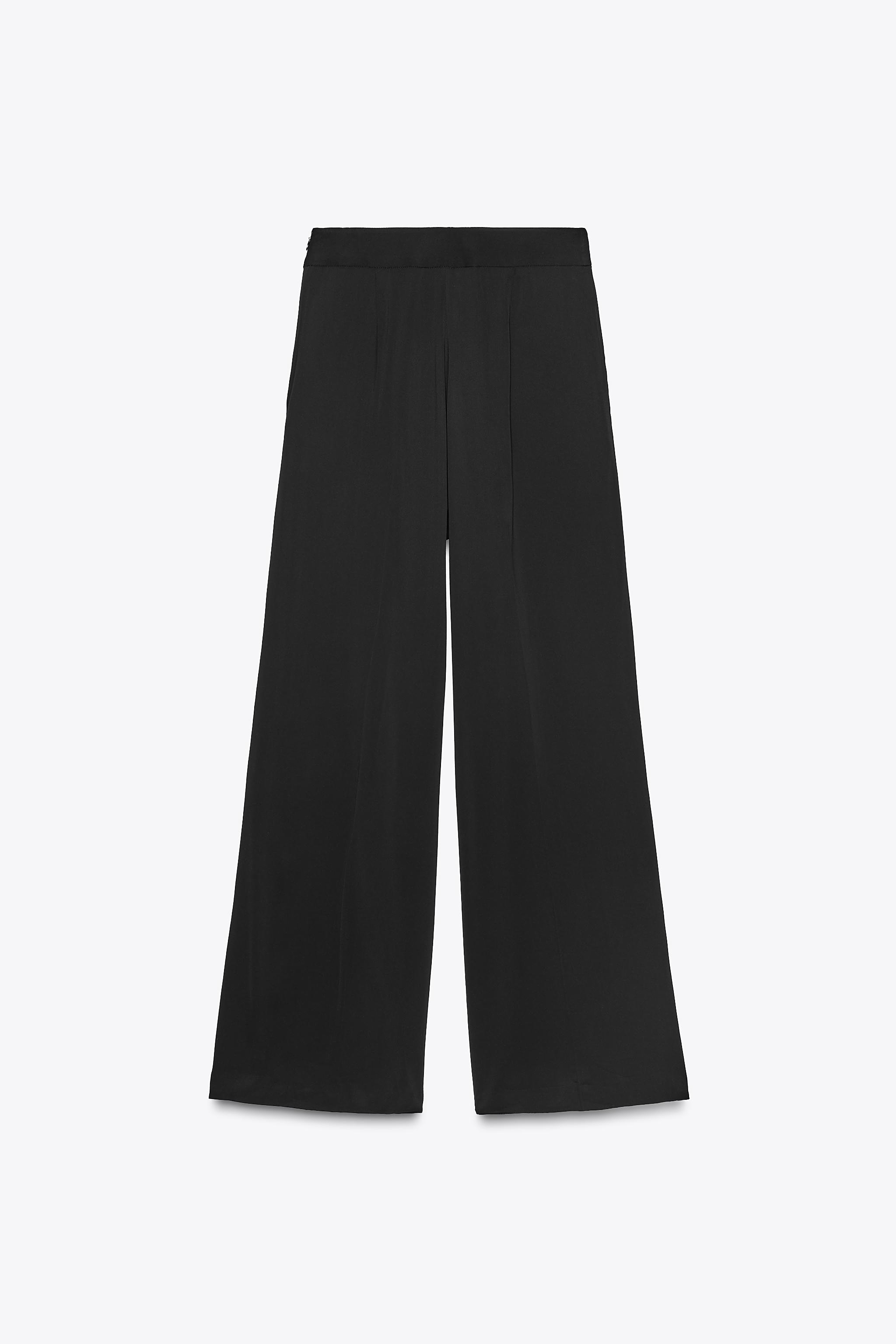 その他 Z A R A ZW COLLECTION FLOWY PANTS WITH DARTS - Black | ZARA United States