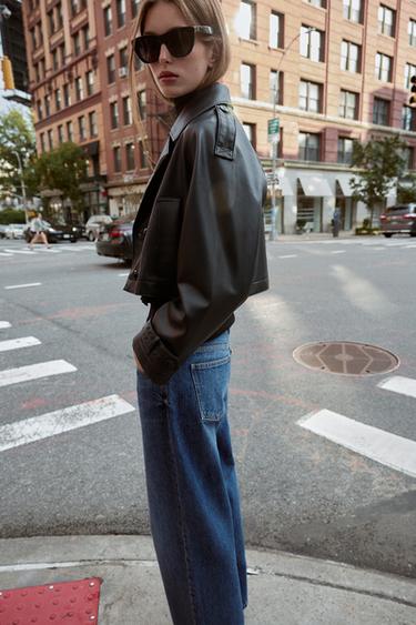 FAUX LEATHER SHORT TRENCH COAT - Black by Zara - Image 2
