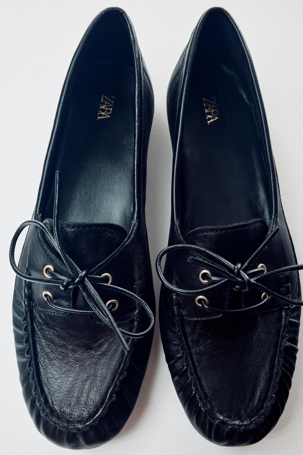 LEATHER DECK LOAFERS