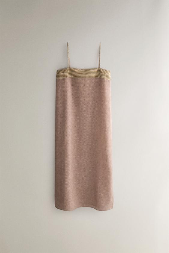 KLEID MIT KOMBINIERTEN PRINTS | KATHARINE POLE - Beige von Zara - Bild 0