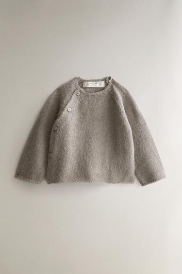 BABY ALPACA CARDIGAN - Brown / Taupe by Zara - Image 0
