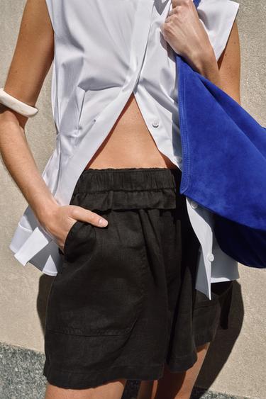 SHORT LIN ZW COLLECTION - Marron de Zara - Image 1