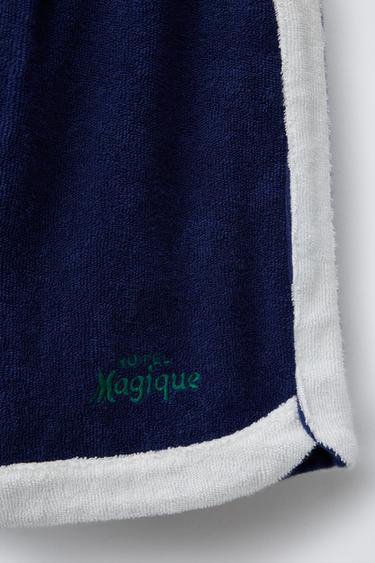 HÔTEL MAGIQUE © X ZARA TERRY BERMUDA SHORTS - Blue by Zara - Image 3