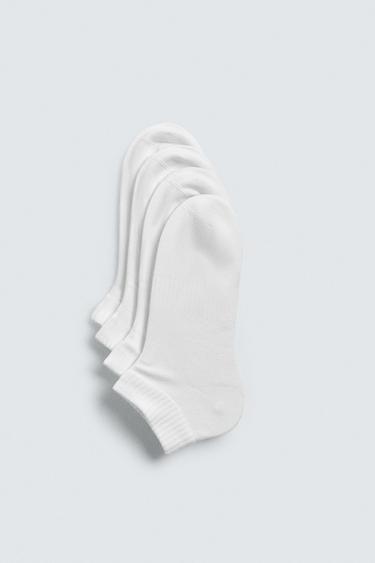 BASIC ANKLE SOCKS, 4-PACK - White by Zara - Image 0