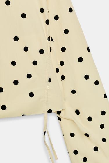 GATHERED POLKA DOT JACKET - black/yellow by Zara - Image 8