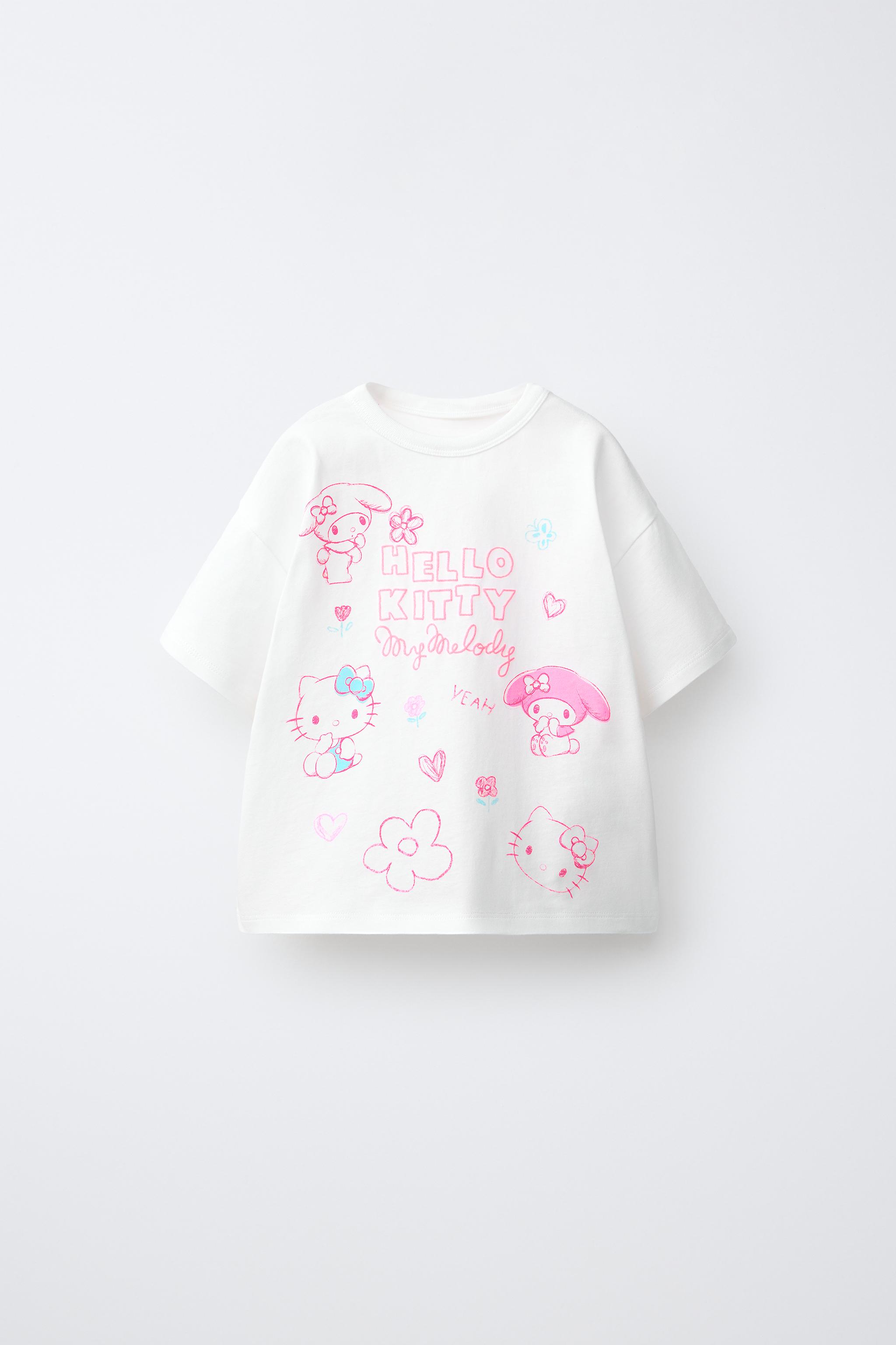 HELLO KITTY © SANRIO刺繍Tシャツ - ホワイト | ZARA Japan / 日本