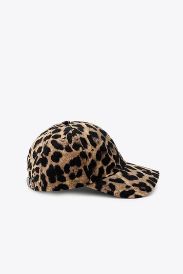 ANIMAL PRINT TWILL CAP - Leopard  by Zara