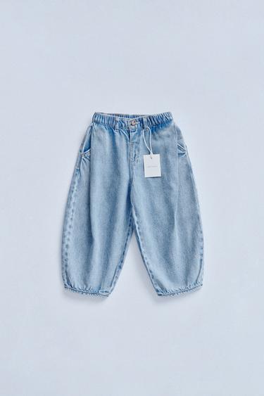 TIDSZ - BAGGY JEANS MED LÆG - lys indigo fra Zara - Billede 0