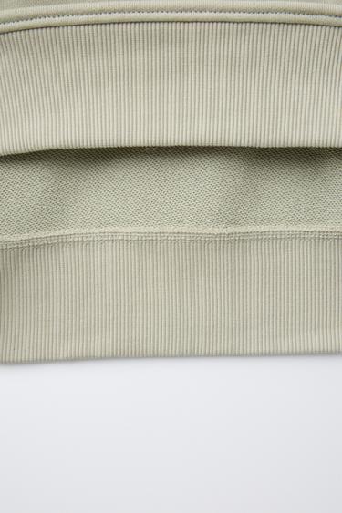 LABEL SWEATSHIRT AND BERMUDA SHORTS SET - Olive green by Zara - Image 4