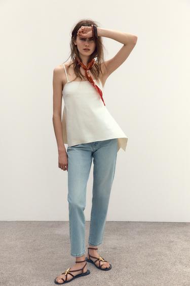 JEANS Z1975 MOM LEG TIRO ALTO - Azul claro de Zara