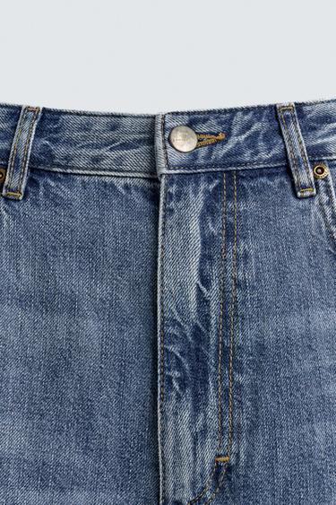 BAGGY FIT JEANS WITH PAINT SPLATTER - Mid-blue by Zara - Image 8