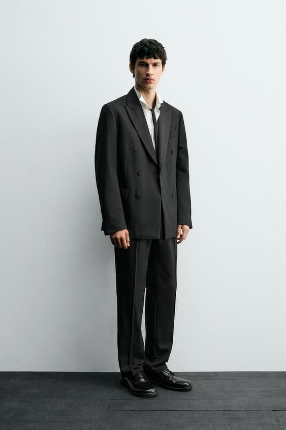 PLEATED SUIT PANTS