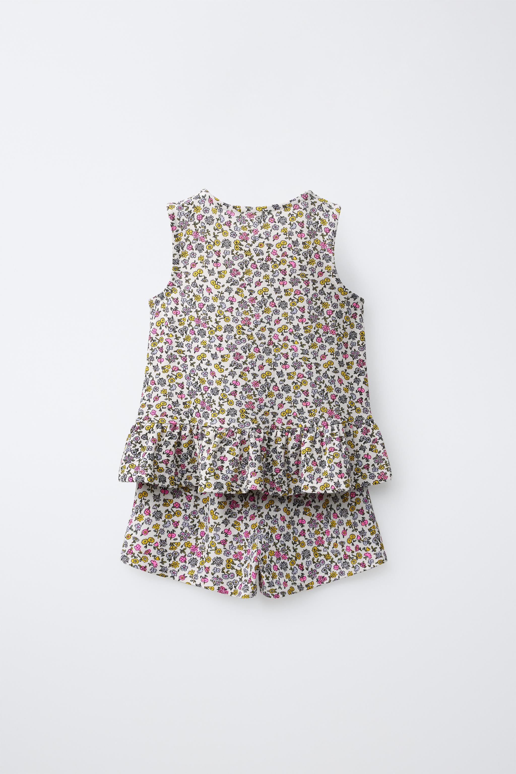 FLORAL PRINT T-SHIRT AND BERMUDA SET