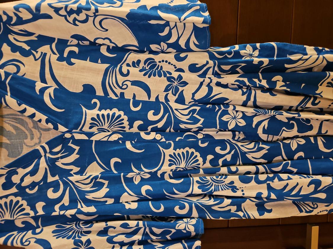 PRINTED LINEN BLEND SHIRT DRESS - Image 2