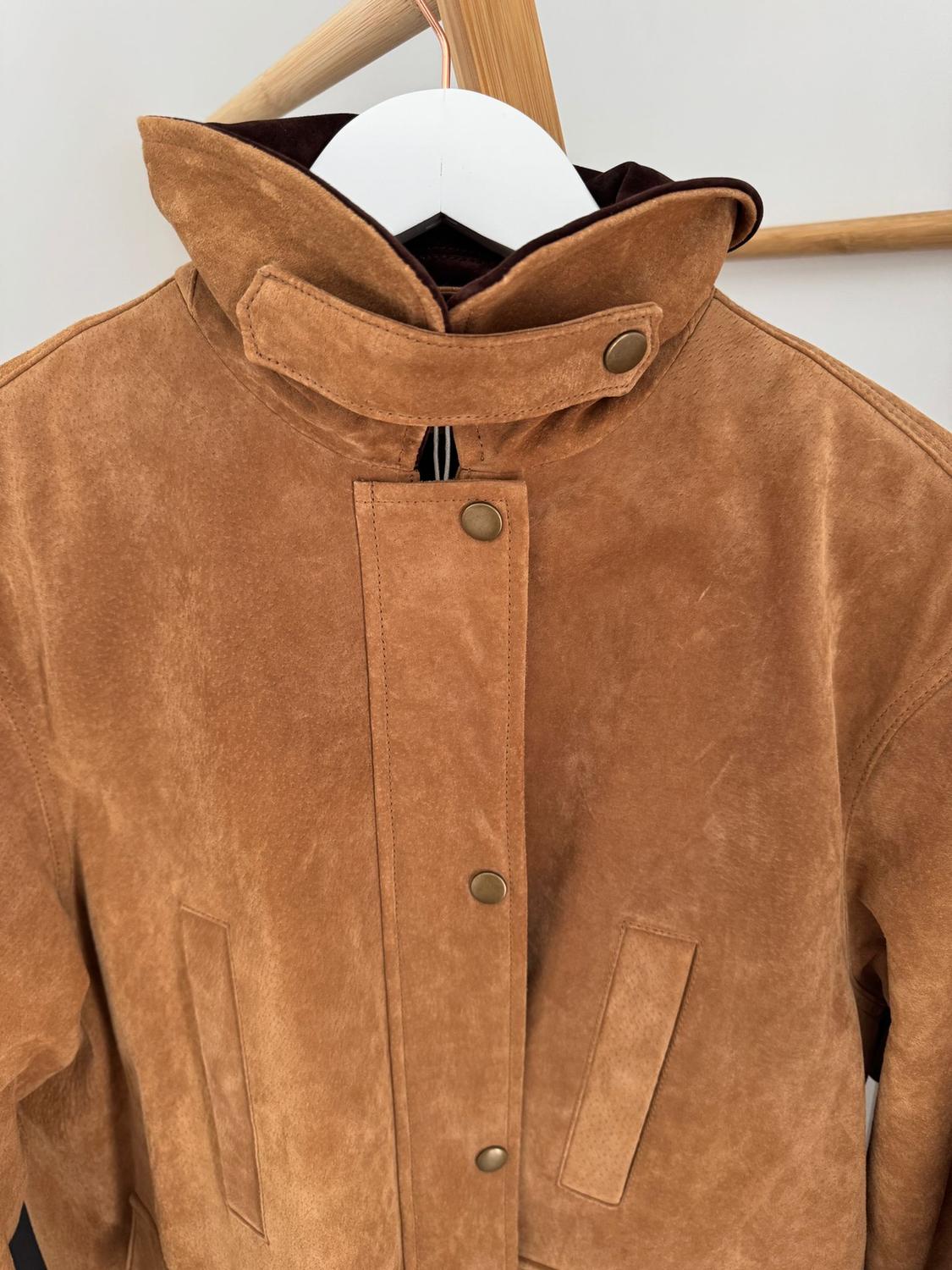 CHAQUETA DE ANTE 100  NATURAL, NUEVA - Image 3