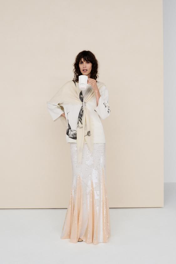 SEQUIN SKIRT - White by Zara - Image 0