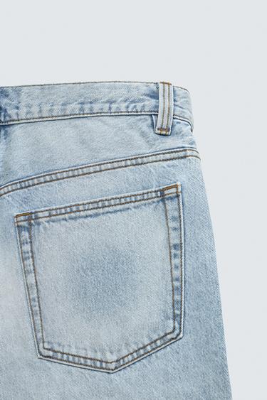 BERMUDA EN JEAN RELAXED FIT - Bleu clair de Zara - Image 8