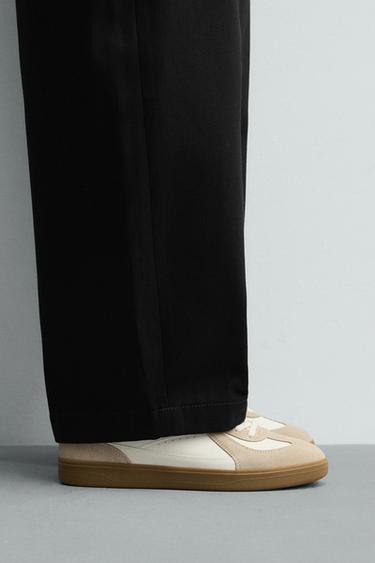 TRAINERS WITH CONTRAST SOLE - White by Zara