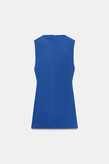 HIGH NECK SHORT DRESS - Electric blue by Zara - Image 0