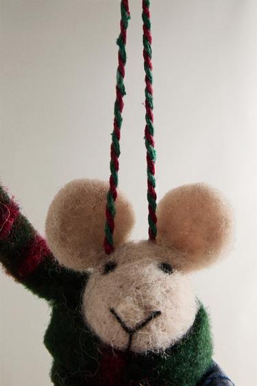 DÉCORATION SAPIN LAINE SOURICETTE TICKET NOËL - Multicolore de Zara - Image 3