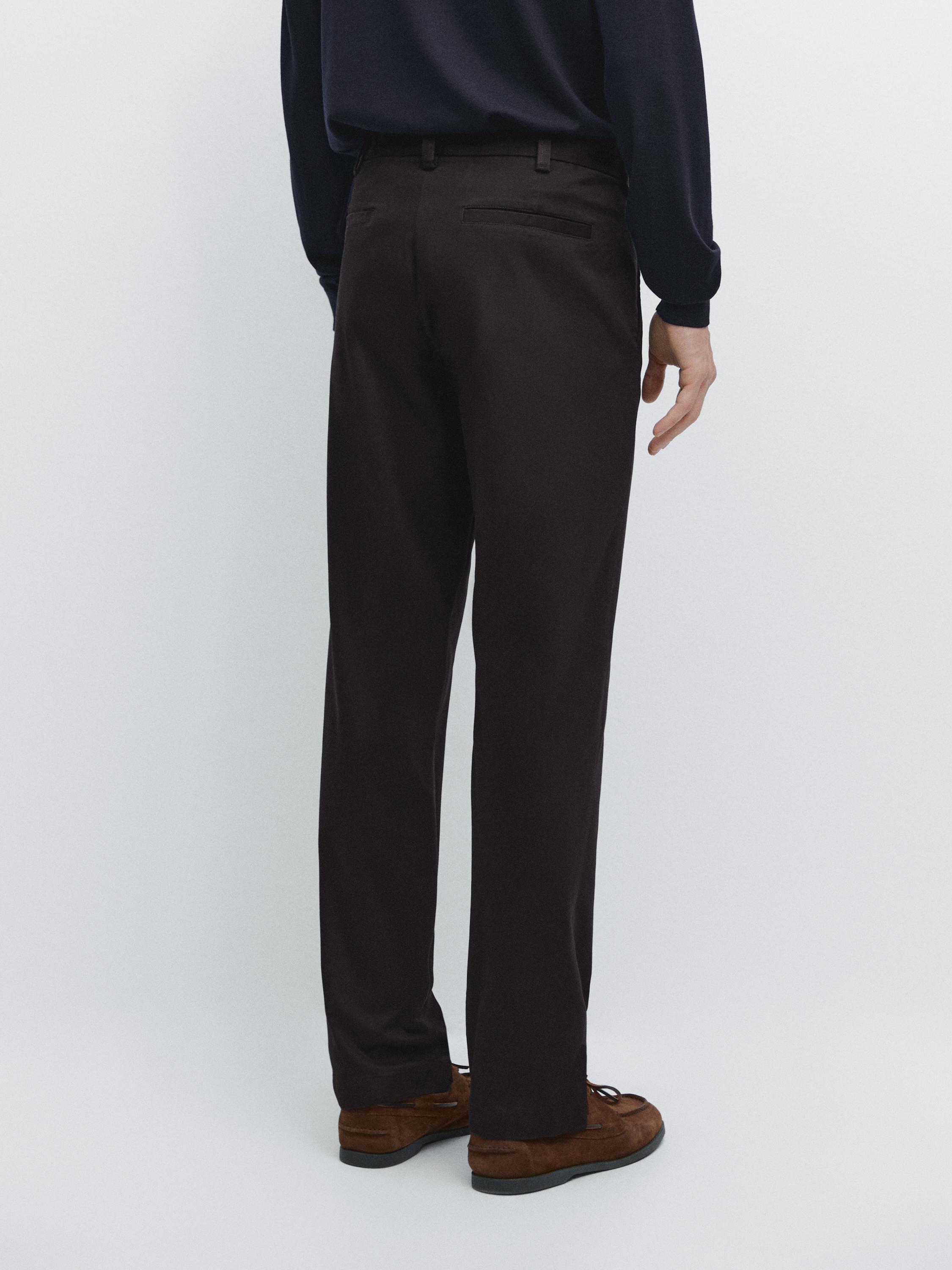 Pantalon tapered fit microtexturé
