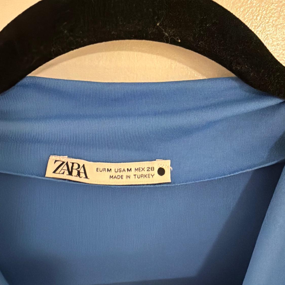 ZARA WOMENS BLUE DRESS SIZE M - Image 3