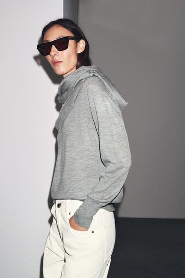 100% EXTRAFINE CASHMERE SWEATER - Grey by Zara - Image 3