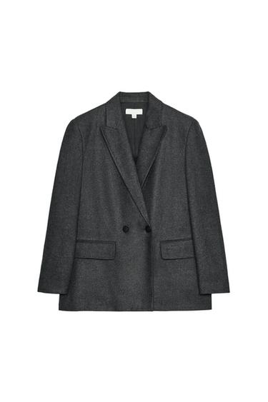 BLAZER CRUZADA OVERSIZE - Gris vigoré de Zara