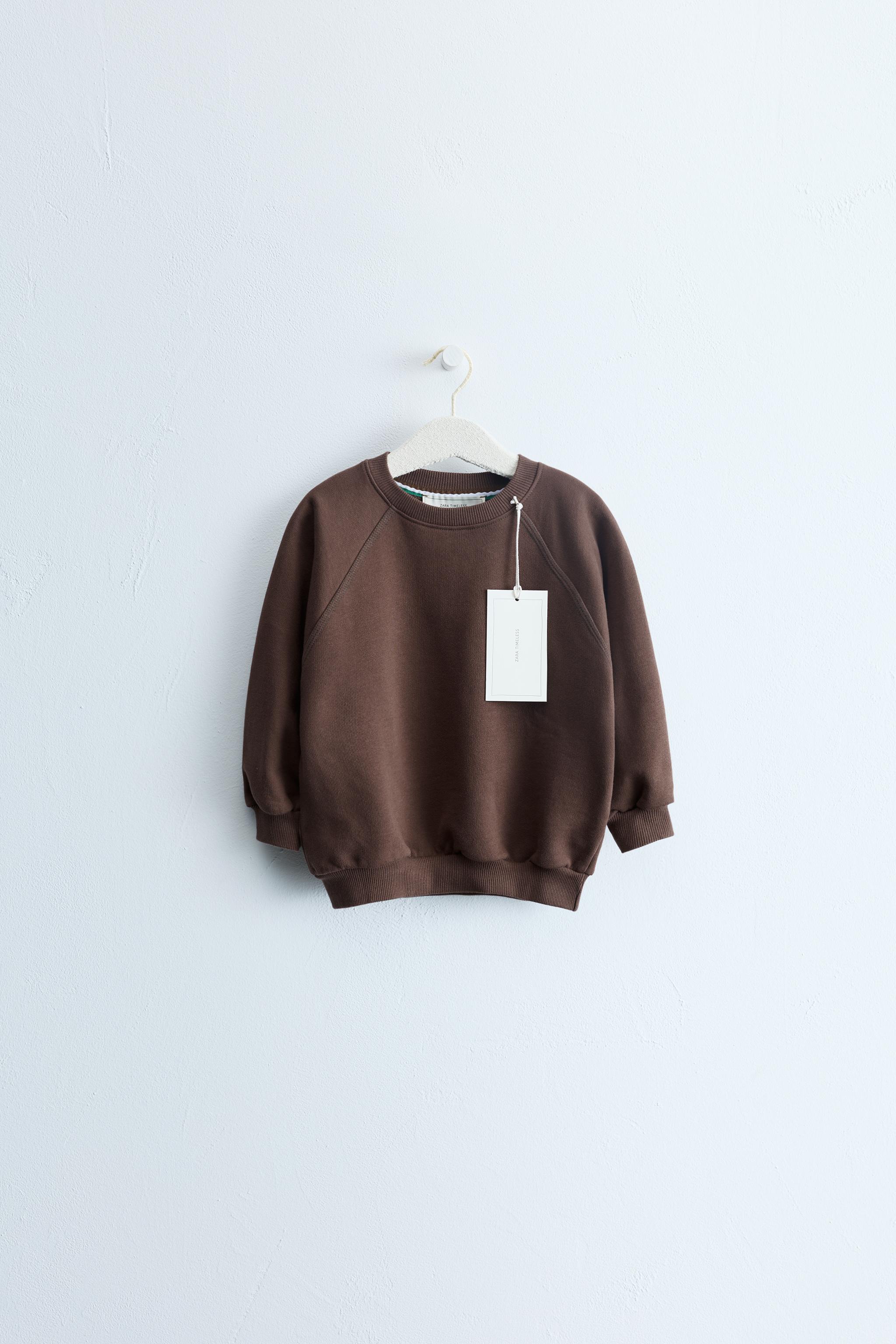 ZARA TIMELESS - PLAIN SWEATSHIRT — Brown