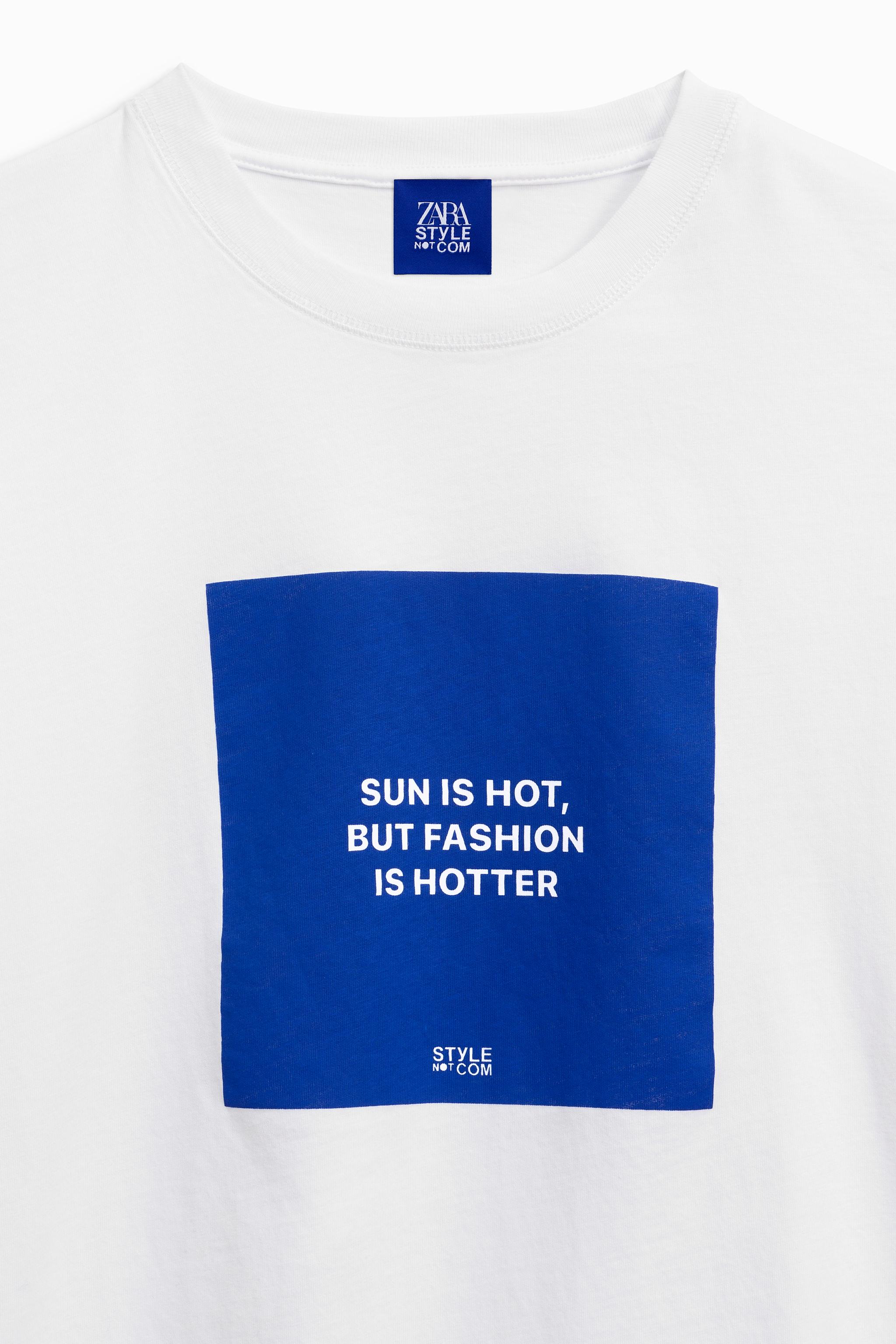 ZARA【NEW】ZARA STYLENOTCOM T-SHIRT ZARA STYLENOTCOM T-SHIRT - Bluish | ZARA United States