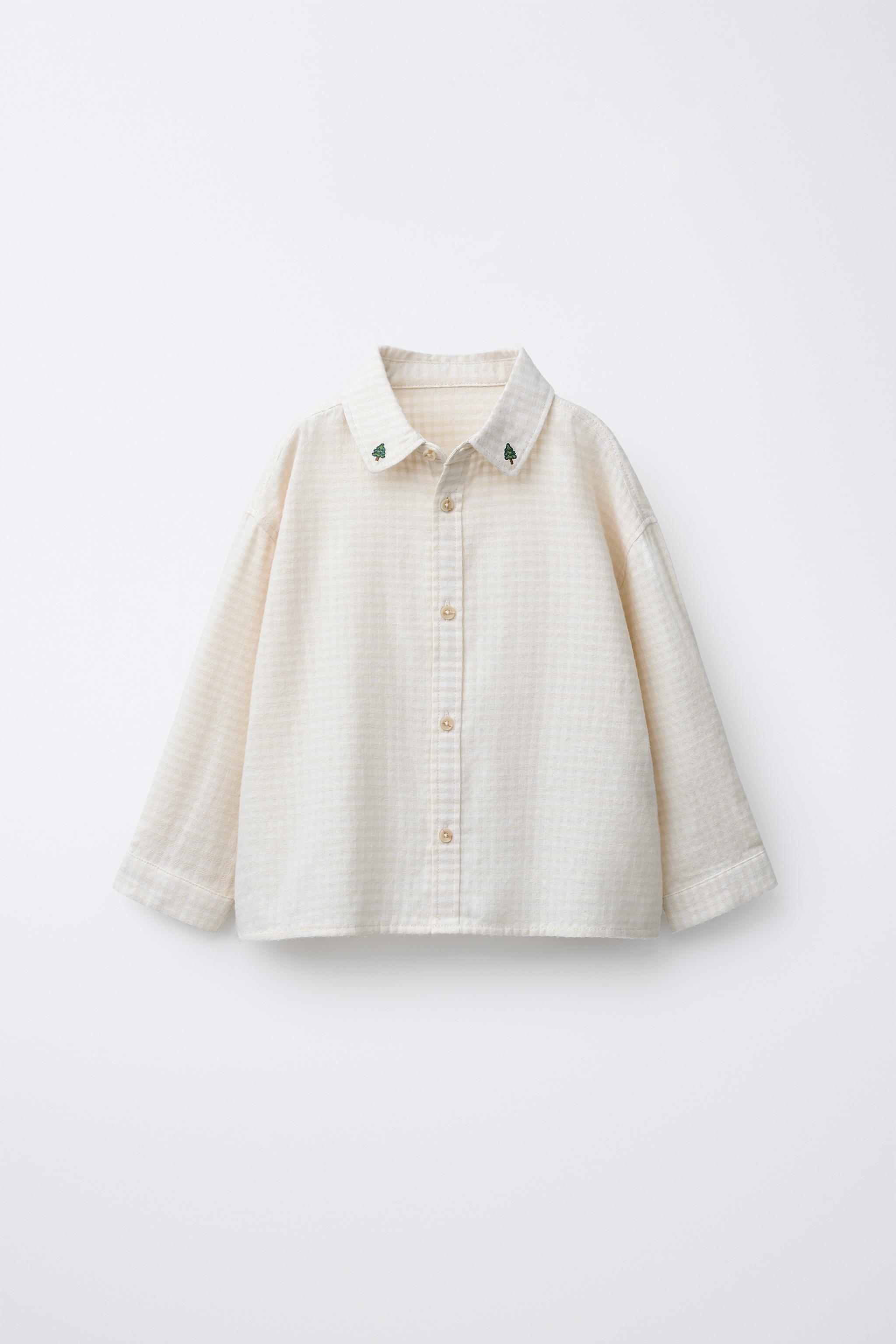 Chemise Blanche à Oeillets Brodés Zara Fille Taille 9 Ans - Coton, Manches Longues, Occasion