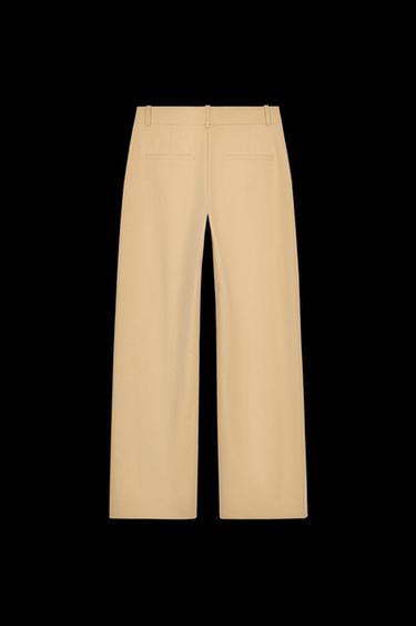STRAIGHT FIT TROUSERS - camel by Zara