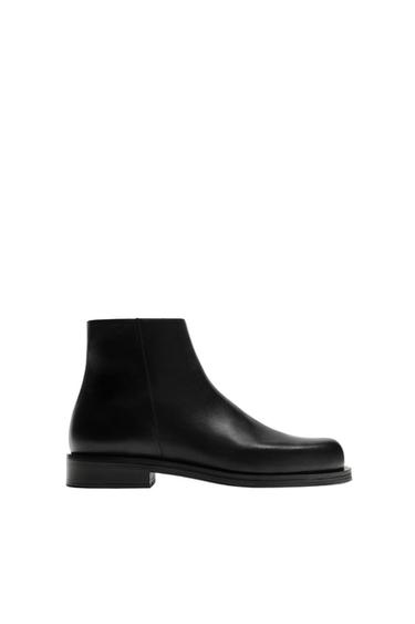 LEATHER BOOTS - Black by Zara