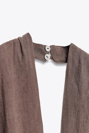 RAMIE HALTER JUMPSUIT - Brown by Zara - Image 8