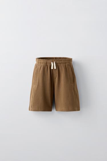 BERMUDA WAFFLE - Marrón claro de Zara - Imagen 0