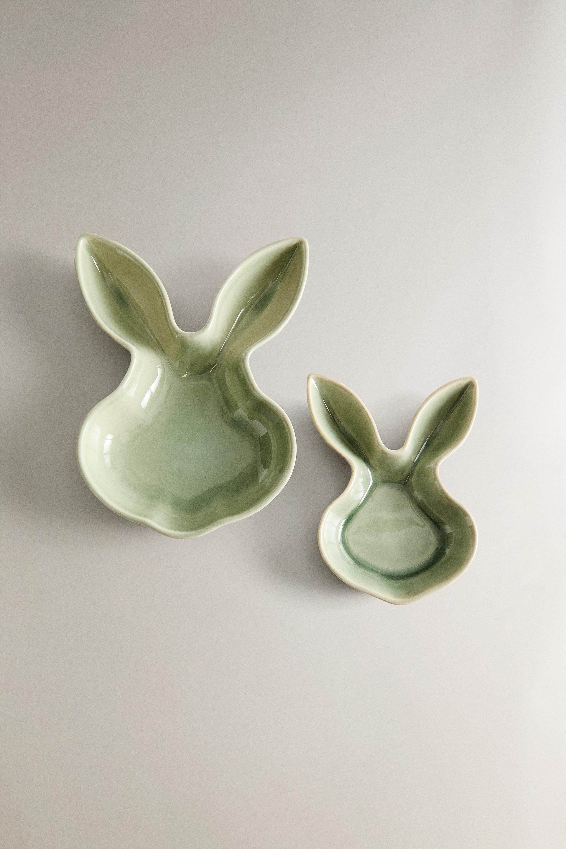 RABBIT STONEWARE BOWL
