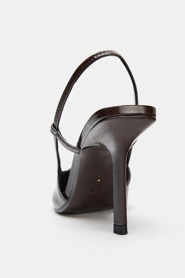 POINTED SLINGBACK SHOES - Brown by Zara - Image 4