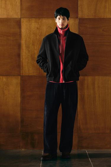 REGULAR FIT WOOL BLEND JACKET - Black by Zara